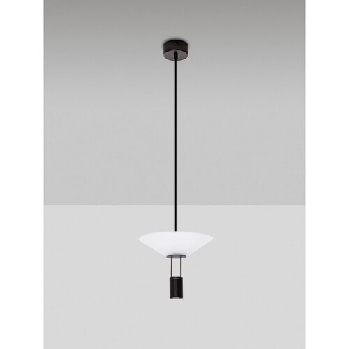 Nova Luce Mat crna LED viseća svjetiljka aluminijska sa sjenilom od akrilnog stakla &amp;oslash; 22 cm Anafi &amp;ndash; Slike