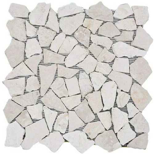 Uni mozaik pločica mramor (30,5 x 30,5 cm, bijele boje, mat)