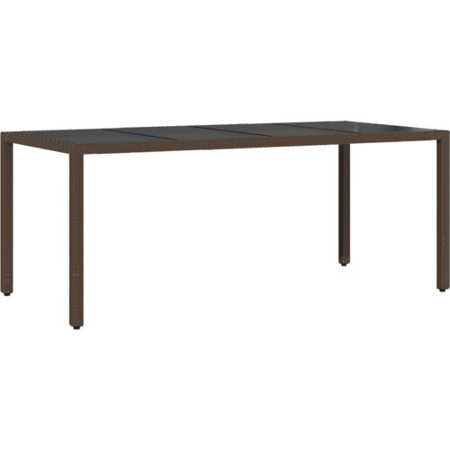  Vrtni set za objed 7 pcs Smeđa 190 x 90 x 75 cm Poliratan Slike