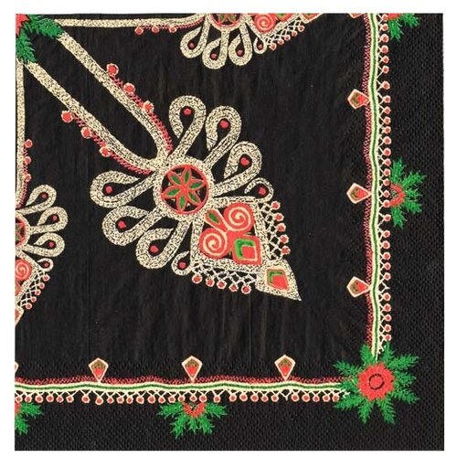 EKO serviete za decoupage Parzenica Pattern Black - 1 kos (Serviete za) Cene