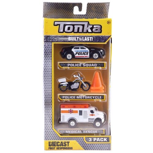 Hasbro TONKA set vozila POLICIJA Razni metalni automobili + čunjevi ZA3633 Slike