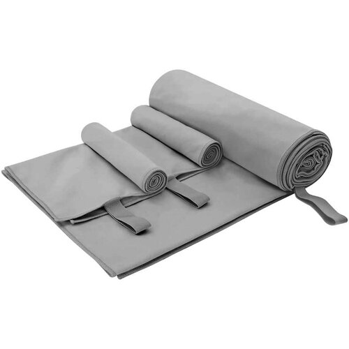 vidaXL Set sportskih ručnika 3 pcs Tamno siva Polyester i Polyamid Cijene