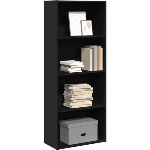 VidaXL Regal za knjige crni 60x30x152 cm od konstruiranog drva Slike