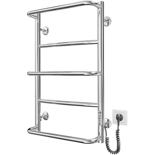  Rebrasti radijator za kupatilo LUX, 65W/230V, 66x42 cm, nerđajući čelik/polirani hrom, desni Cene