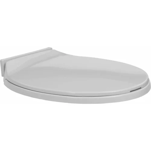 vidaXL WC deska s počasnim zapiranjem svetlo siva ovalna