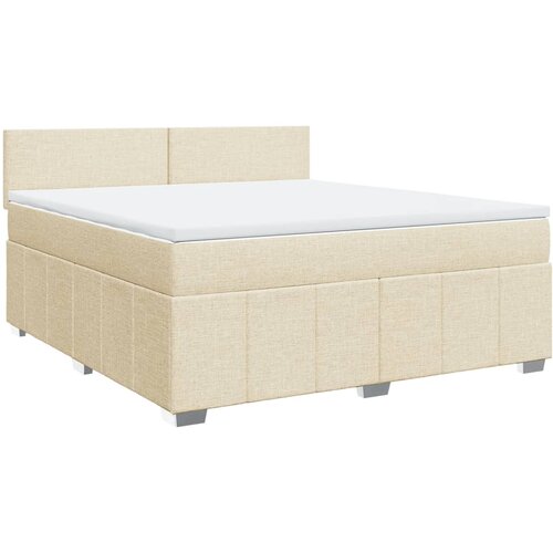 vidaXL Krevet s oprugama i madracem krem 180x200 cm od tkanine Cijene