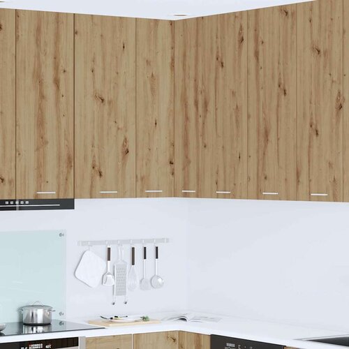 vidaXL viseći ormarić riga umjetnički hrast i bijela 57 x 57 x 100 cm Cijene