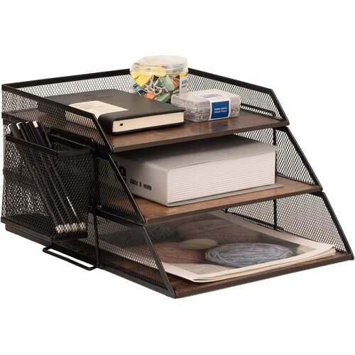 ZNMYDMT Starinski Namizni Predalnik za Dokumente 33 x 25 x 33 cm Slike