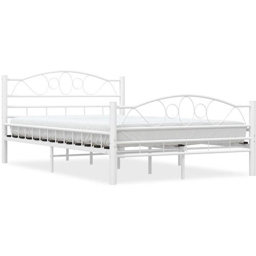 VidaXL Okvir za krevet bijeli metalni 120 x 200 cm Slike