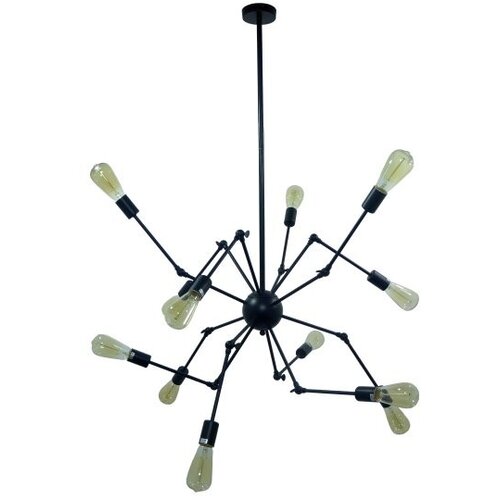 Mitea Lighting Luster crni Max.60W 220~240V 12xE27 M10350-12 Slike