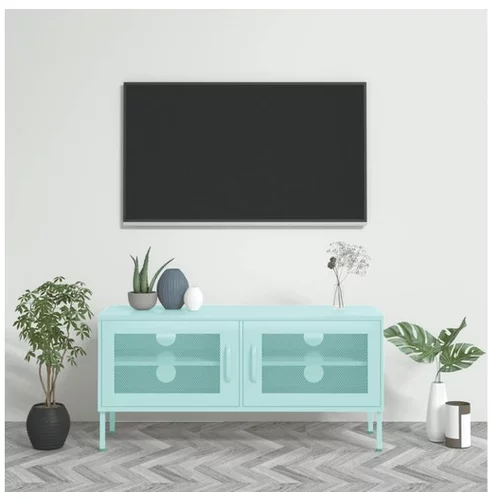  TV omarica mint zelena 105x35x50 cm jeklo