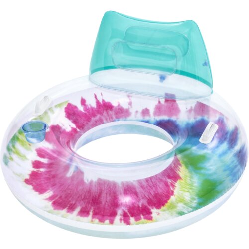 Bestway Prsten na napuhavanje s naslonom za glavu Tie Dye, 118 x 117 cm - 1 kom Slike
