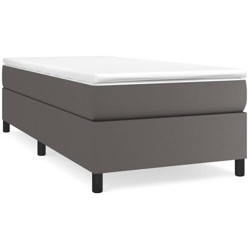 Maison Chic Box spring postelja - Vzmetna postelja z vzmetnico siva 100x200 cm umetno usnje SL6404, (21902292) Slike
