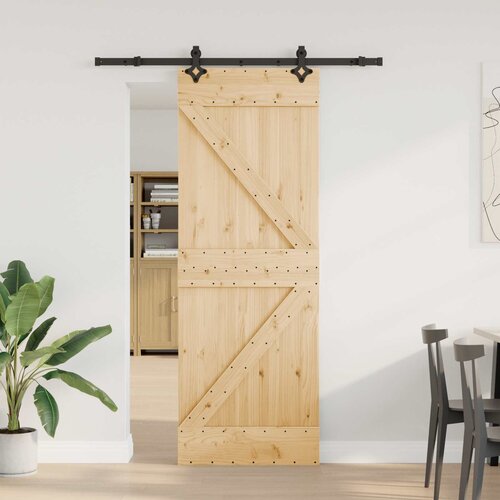  Klizna vrata NARVIK Prirodna i crna 70 x 210 cm (152,5 cm) Cene