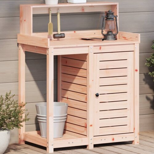 VidaXL miza za sajenje s policami 82,5x50x109,5 cm trden douglas les Slike