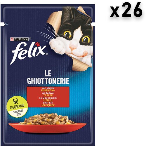 Felix sos za mačke, govedina, 26x85g Slike
