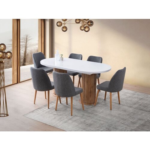 Hanah home Trpezarijski sto Gusto - 2951, 180x77x90 cm, Beli Slike