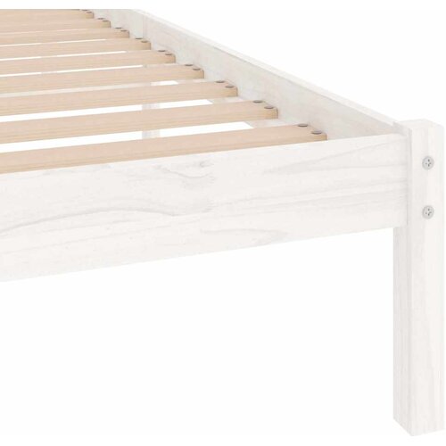  Okvir za krevet od masivne borovine bijeli 90 x 200 cm Slike