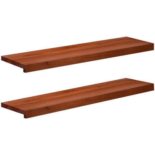 Step treads 2 kom. 100 x 25 x 2 cm Smeđa Čvrsto drvo bukve Cijene