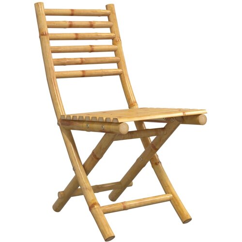  Sklopive vrtne stolice 6 kom 43 x 54 x 88 cm od bambusa Slike