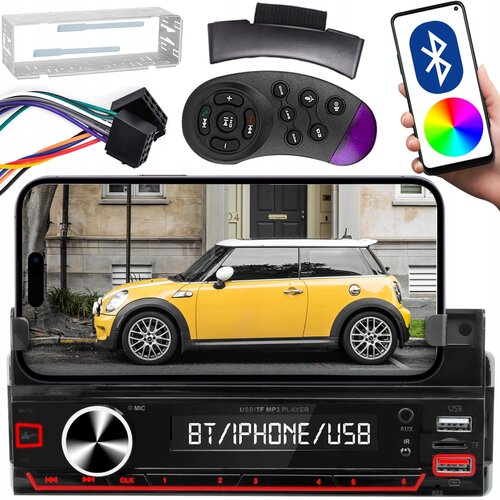  12V 1DIN mobilni auto radio 4x50W MP3 2x USB Bluetooth pametni držač RGB Cijene