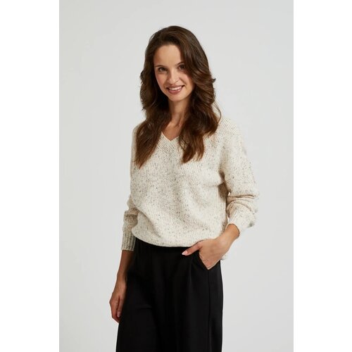 Marisse Women's Sweater Z-Sw-4501 L.Beige Mel Cene