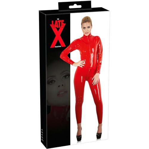 Latex Lateks - dolg rokav ženska kombinezon (rdeča) - L Cene