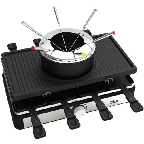 Zilan Električni Ro&amp;scaron;tilj / Raclette / Fondue od sira, 3u1, 1400W Slike