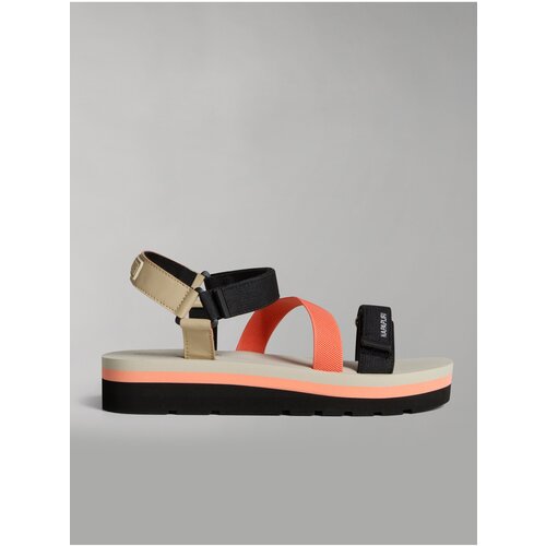 Napapijri Black-Orange Sandals - Womens Slike