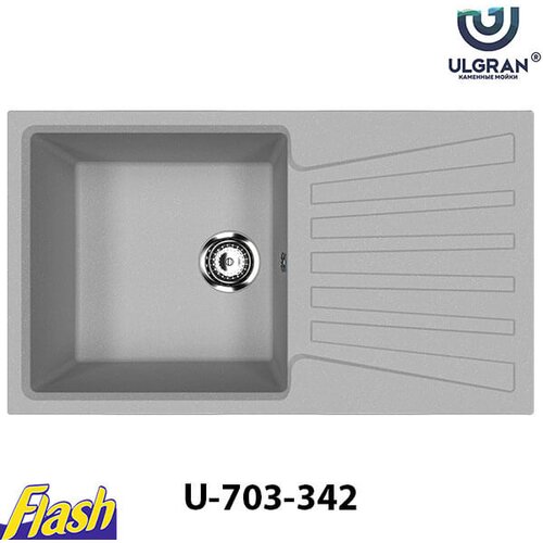 Ulgran Granitna sudopera usadna kvadratna - ULGRAN - U-703 - (4 boje) 342 - GRAFIT Slike