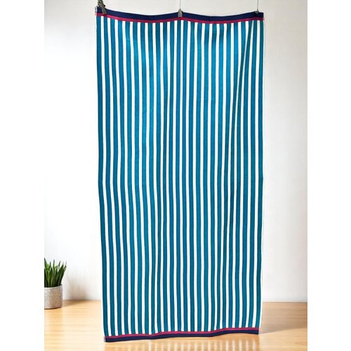  Plažni pe&amp;scaron;kir &amp;ldquo;Plave linije&amp;ldquo; &amp;ndash; 100% pamuk &amp;ndash; 160x80 cm A53 ( VLK000668-plavelinijea53 ) Slike