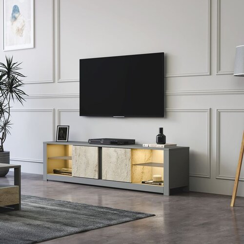 Hanah home polica za TV aydos - grey, travertine greytravertine tv stand Cene