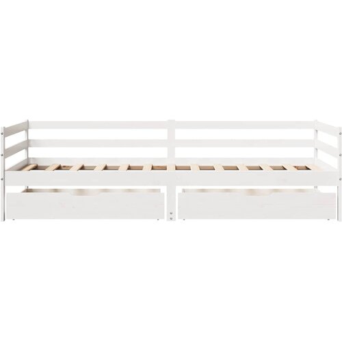  Dnevni krevet s ladicama bez madraca 90x200 cm masivno drvo Slike