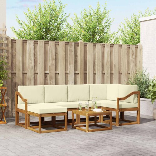  Set vanjskih sofa 7 kom. Prirodna i krem Cene