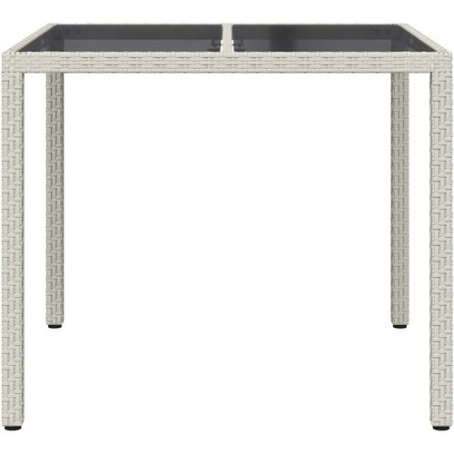  Stol za vrt Bijelo 90 x 90 x 75 cm poliratan Slike