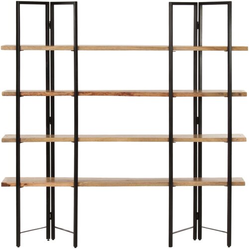 Maison Chic Knjižna omara - Knjižni regal 4-nadstropna 160x35x160 cm trden mangov les, (21725175) Slike