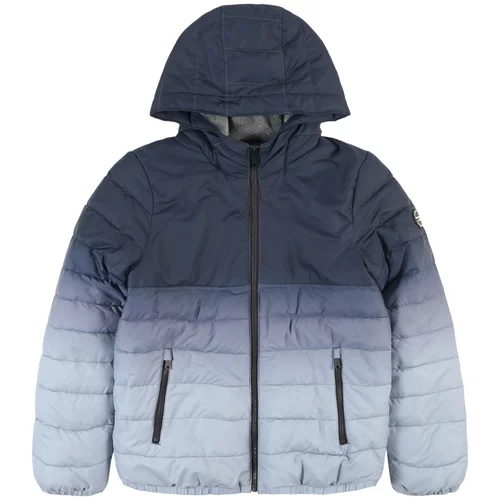 Abercrombie & Fitch Zimska jakna marine / dimno modra / svetlo modra