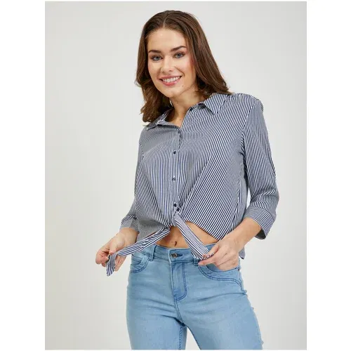 Orsay White-blue striped shirt with knot - Ladies Orsay White-blue striped shirt with knot - Ladies