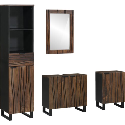 VidaXL Komplet pohi&amp;scaron;tva za kopalnico 4 pcs Bela 38 x 33 x 160 cm Slike