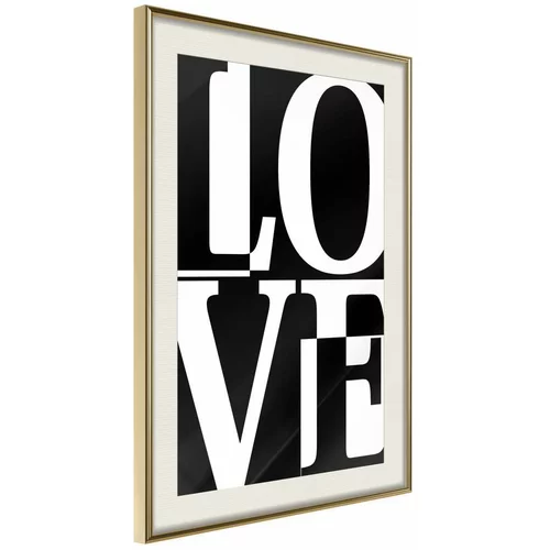  Poster - Love Chessboard 40x60