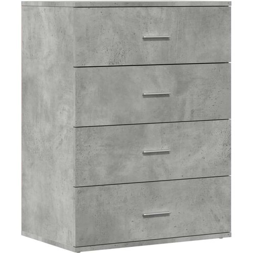  Komoda 2 kosa betonsko siva 60x39x80 cm inženirski les Slike