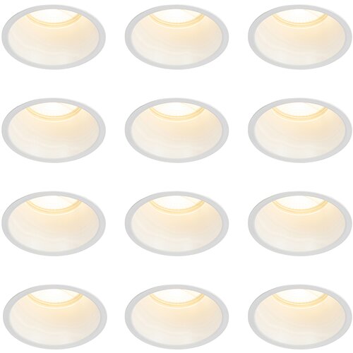 QAZQA Set van 12 inbouwspots wit GU10 70mm IP44 - Dept Cene
