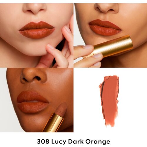 Gucci Beauty Rouge &amp;agrave; L&amp;egrave;vres Matte Lipstick matirajući ruž za usne nijansa 308 Lucy Dark Orange 3.5 g Slike