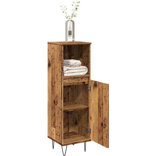 vidaXL Kupaonski ormarić staro drvo 30x30x100 cm konstruirano drvo Cijene