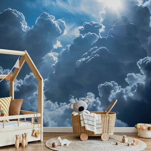  Foto tapeta - Animated Scenery: The Sun Battling with Clouds 500x350 Slike