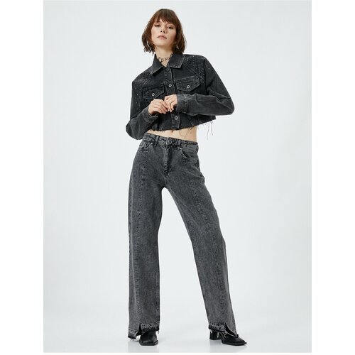 Koton Straight Leg Jeans Trousers Standard Waist Cotton With Pocket - Nora Jeans Slike