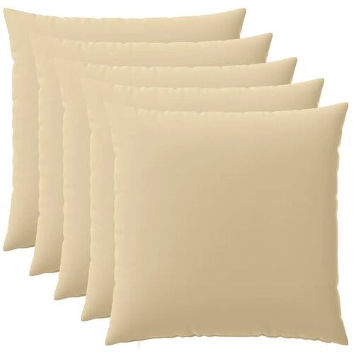  Presvlaka za jastuk 6 pcs HEERLEN Bež 60 x 60 cm Poliester - Bež 60 x 60 cm 6 Cijene