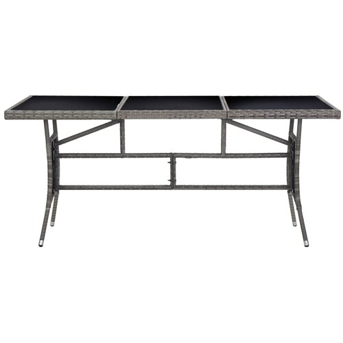  Vrtni stol sivi 170 x 80 x 74 cm od poliratana Slike