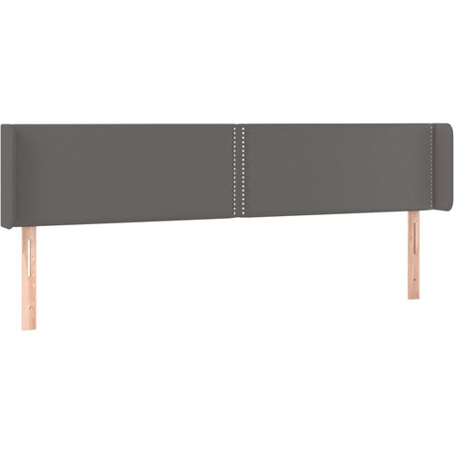  Uzglavlje s u&amp;scaron;ima sivo 203x16x78/88 cm od umjetne kože Slike