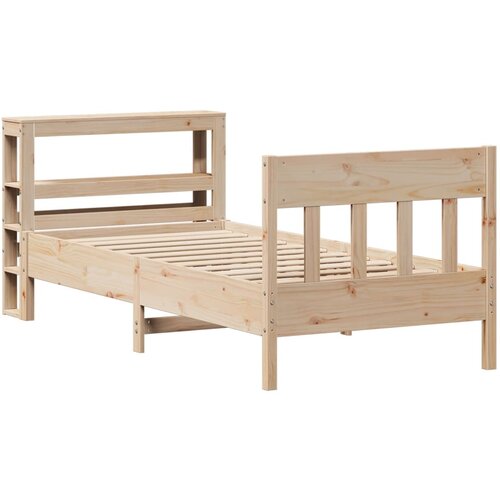 vidaXL Posteljni okvir z vzglavjem 90x190 cm trdna borovina, (21311247) Cene